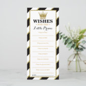 Well Wishesカード、ベビーシャワー、プリンス、フェイク金ゴールド (スタンド正面)