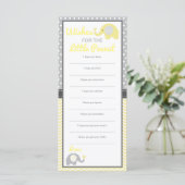 Well Wishesカード、象、編集可能カラー (スタンド正面)