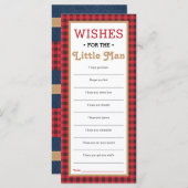 Well Wishesカード、赤ちゃんシャワー、小さな男 (正面/裏面)