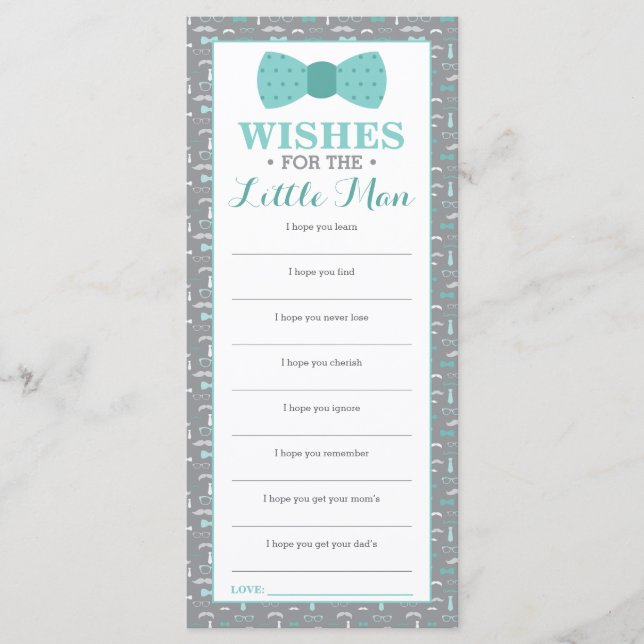 Well Wishesカード、赤ちゃんシャワー、小さな男、25パック (正面)