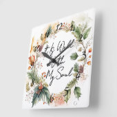 Well With My Soul  スクエア壁時計 (傾斜)