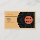 Well-Worn Vinyl Record & Yellow 名刺 (正面)