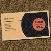 Well-Worn Vinyl Record & Yellow 名刺