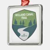 Welland Canal Trail Ontario Canada メタルオーナメント (左)