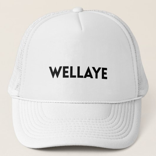 Wellaye ロゴ ブラック キャップ (正面)