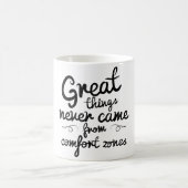 Wellcodaのよい事は心地よい地帯から決して来ませんでした コーヒーマグカップ (中央)