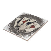 Wellcodaのエースのトランプのスカルのカジノ タイル (側面)