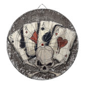 Wellcodaのエースのトランプのスカルのカジノ ダーツボード (正面)