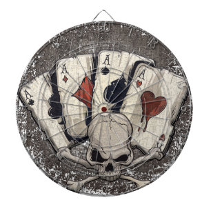 Wellcodaのエースのトランプのスカルのカジノ ダーツボード