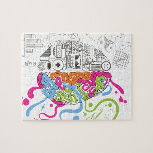 Wellcodaの創造的な頭脳の心のマスターの側面 ジグソーパズル (横)