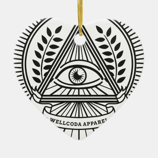 Wellcodaの服装のIlluminatiの陰謀 セラミックオーナメント (正面)