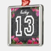 Wellcodaの運の悪い第13米国のバラの花びら メタルオーナメント (左)