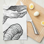 Wellcodaの邪悪な動物のスカルの犠牲の頭部 キッチンタオル (四つ折り)