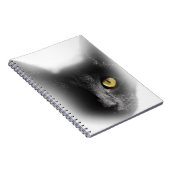 Wellcoda 1匹の注目された黒猫の気紛れな子ネコ ノートブック (右側)