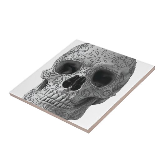 Wellcoda 3Dのスカルの恐怖顔のアズテック人の頭部 タイル (側面)