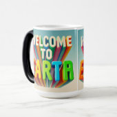"Wellcome to Earth Cup – 遊星型スタイルでsip" モーフィングマグカップ (正面左)