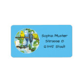 Wellensittiche - Aquarell-Design | ラベル (正面)