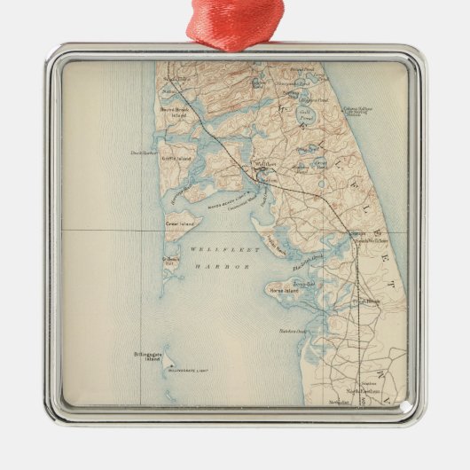 Wellfleet、マサチューセッツ メタルオーナメント (正面)