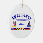Wellfleet MAのシグナルフラグ セラミックオーナメント (右)