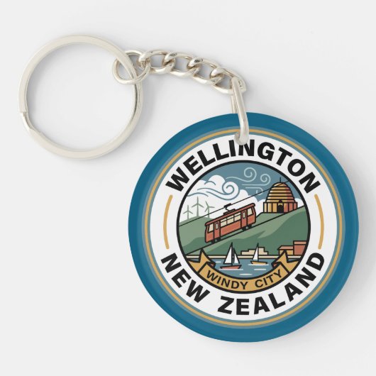 Wellington New Zealand キーホルダー (正面)