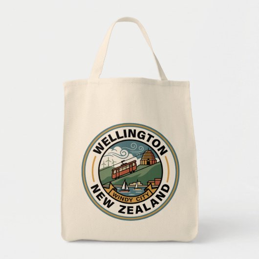 Wellington New Zealand トートバッグ (正面)
