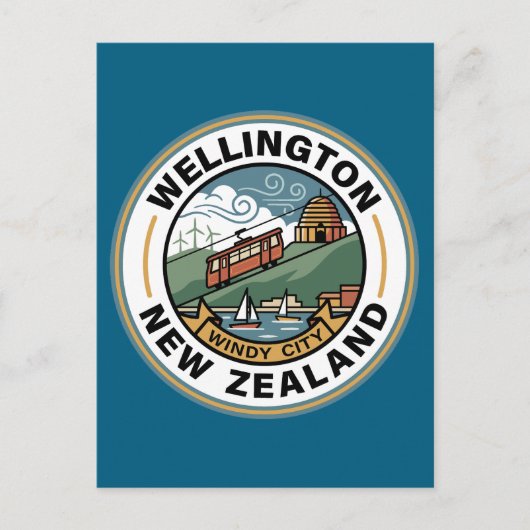 Wellington New Zealand ポストカード (正面)