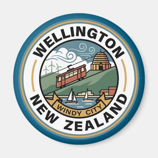 Wellington New Zealand マグネット (正面)