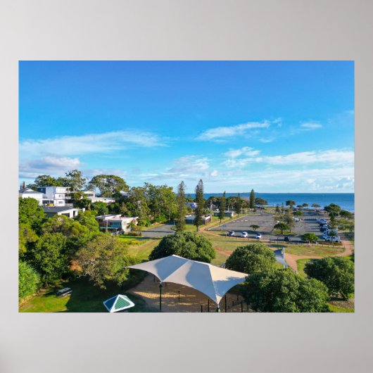 Wellington Point Recreation Reserve Aerial View ポスター (正面)