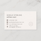 Wellness Coach Blush Pink Minimalist Luxury  名刺 (裏面)