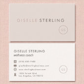 Wellness Coach Blush Pink Minimalist Luxury 名刺