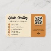 Wellness Coach Photo QR Code 名刺 (正面)
