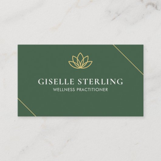 Wellness Practitioner Green Gold 名刺 (正面)