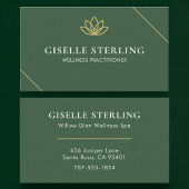 Wellness Practitioner Green Gold 名刺