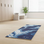 Wellness Waters Exercise Mat - Navy Blue Fluid  ヨガマット