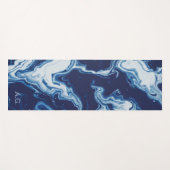Wellness Waters Exercise Mat - Navy Blue Fluid  ヨガマット (正面(横))