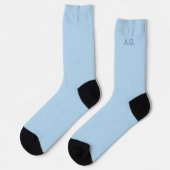 Wellness Waters Socks - Pastel Blue with Initials ソックス (左)