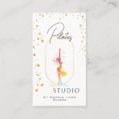Wellness Yoga Beauty Studio ゴールドスターQRコード 名刺 (正面)