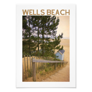 Wells Beach Norfolk Coastal Poster フォトプリント