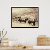 Wells Fargo Deadwood Treasure Wagon SD 1890 ポスター (キッチン)