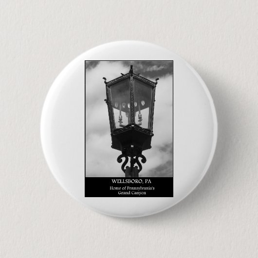 WellsboroのペンシルバニアのグランドキャニオンのPAの家 缶バッジ (正面)
