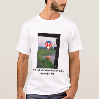 Wellsvilleの気球の再結集の人のTシャツ Tシャツ