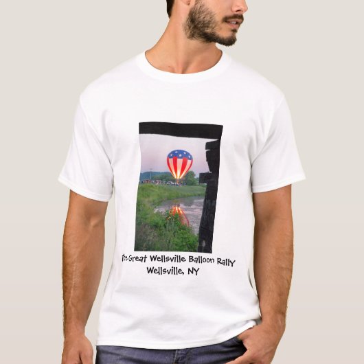 Wellsvilleの気球の再結集の人のTシャツ Tシャツ (正面)