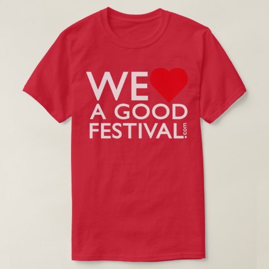 WeLoveAGwoodFestivalcom Tシャツ (デザイン正面)