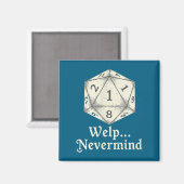 Welp Nevermind D20 ボードゲーム テーブルトップRPG マグネット (正面/裏面)