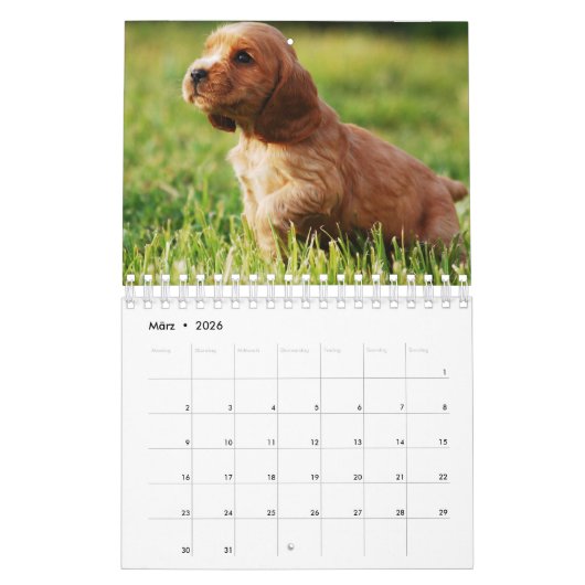 Welpen Kalender カレンダー (3月 2026)