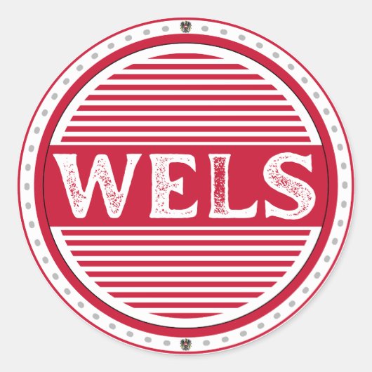 Wels City Pride Emblem – Austrian Identity ラウンドシール (正面)
