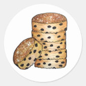 Welsh Cakes Welshcakes Bakestones UK British Food ラウンドシール (正面)