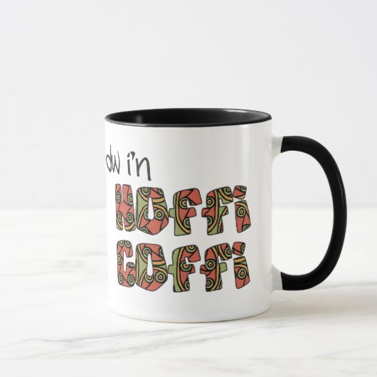 Welsh Coffee Mug：ホフィ・コーヒー，エジプトの模様 マグカップ (右)