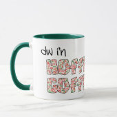 Welsh Coffee Mug:ホフィCoffi、赤いフローラルパターン マグカップ (左)