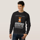 Welsh Corgi Cardigan Crazy Mom スウェットシャツ (正面フル)